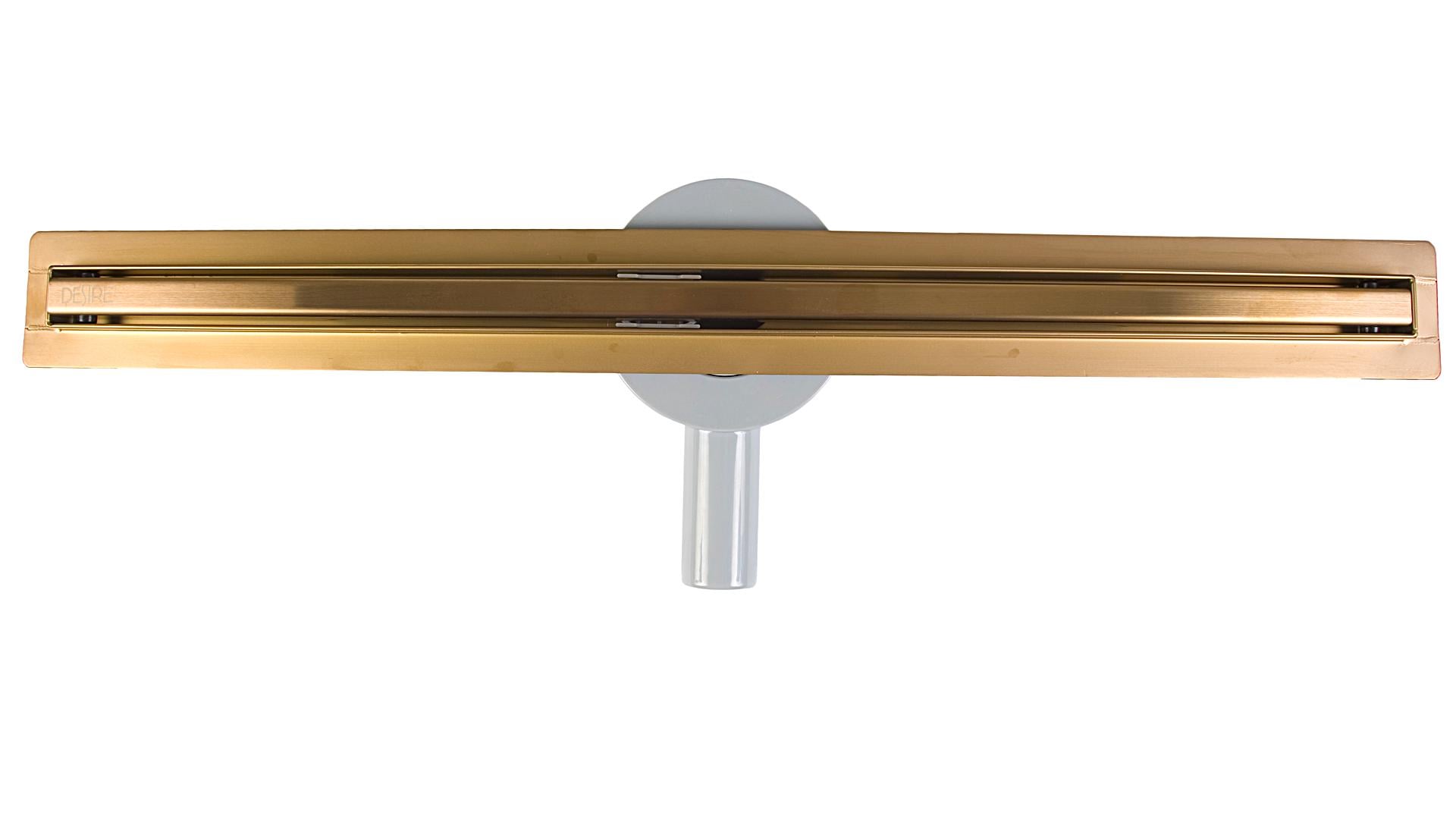 Линейный трап из нержавейки с поворотным сифоном DESIRE Gusto Oro 700 мм