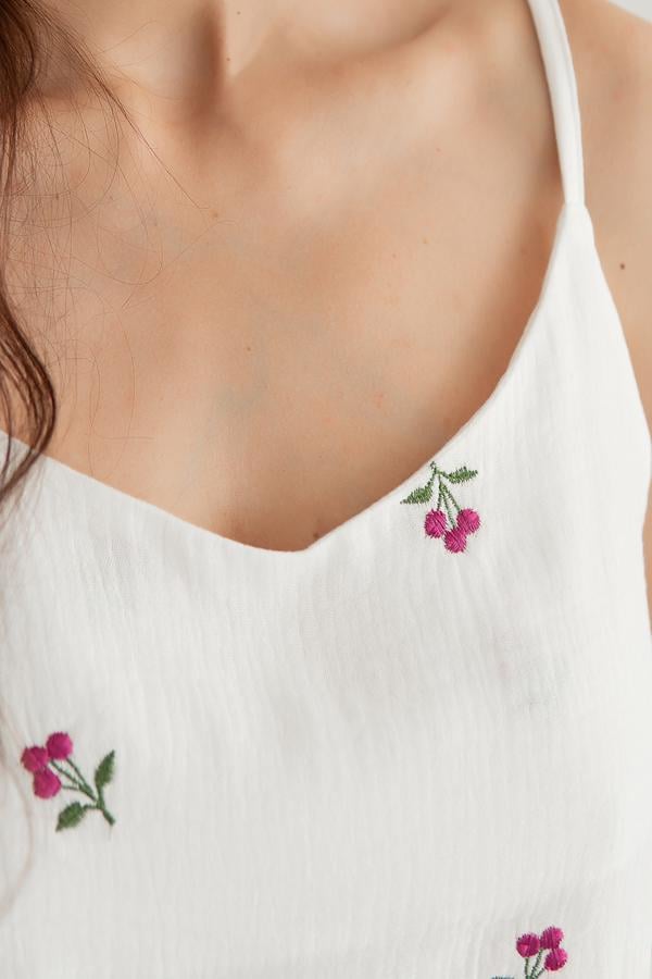 Майка з вишивкою Forli з мусліну L Blueberry (ML0082-39-70) - фото 5 Майка з вишивкою Forli з мусліну L Blueberry (ML0082-39-70) - фото 5