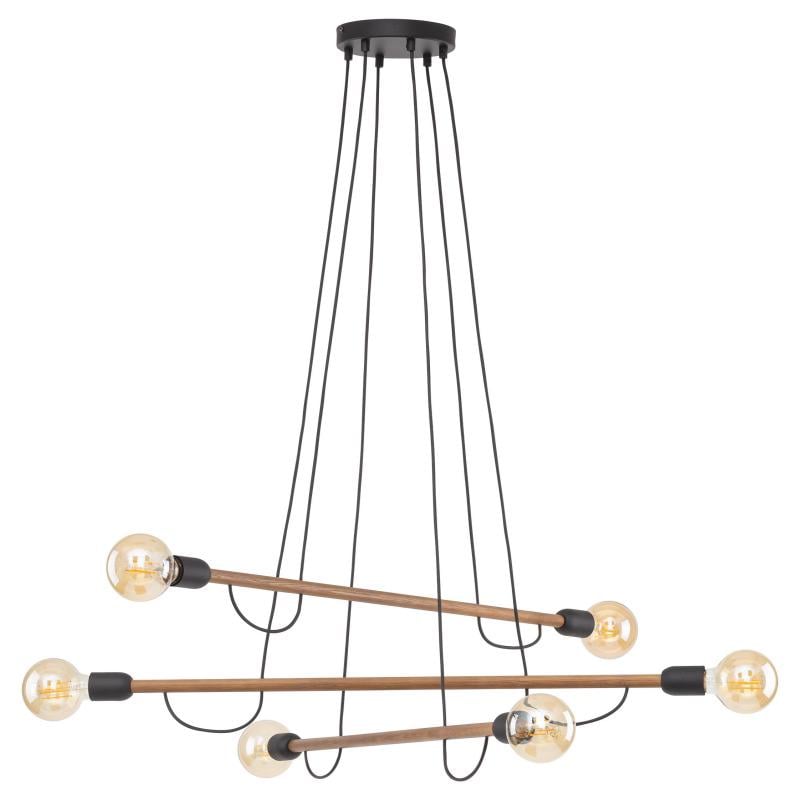Люстра TK Lighting 4950 Helix 6 Wood Горіх (14163317)
