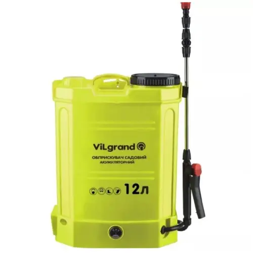 Опрыскиватель садовый аккумуляторный ViLgrand SGA-12RP 12 л (8595750197350) Опрыскиватель садовый аккумуляторный ViLgrand SGA-12RP 12 л (8595750197350)