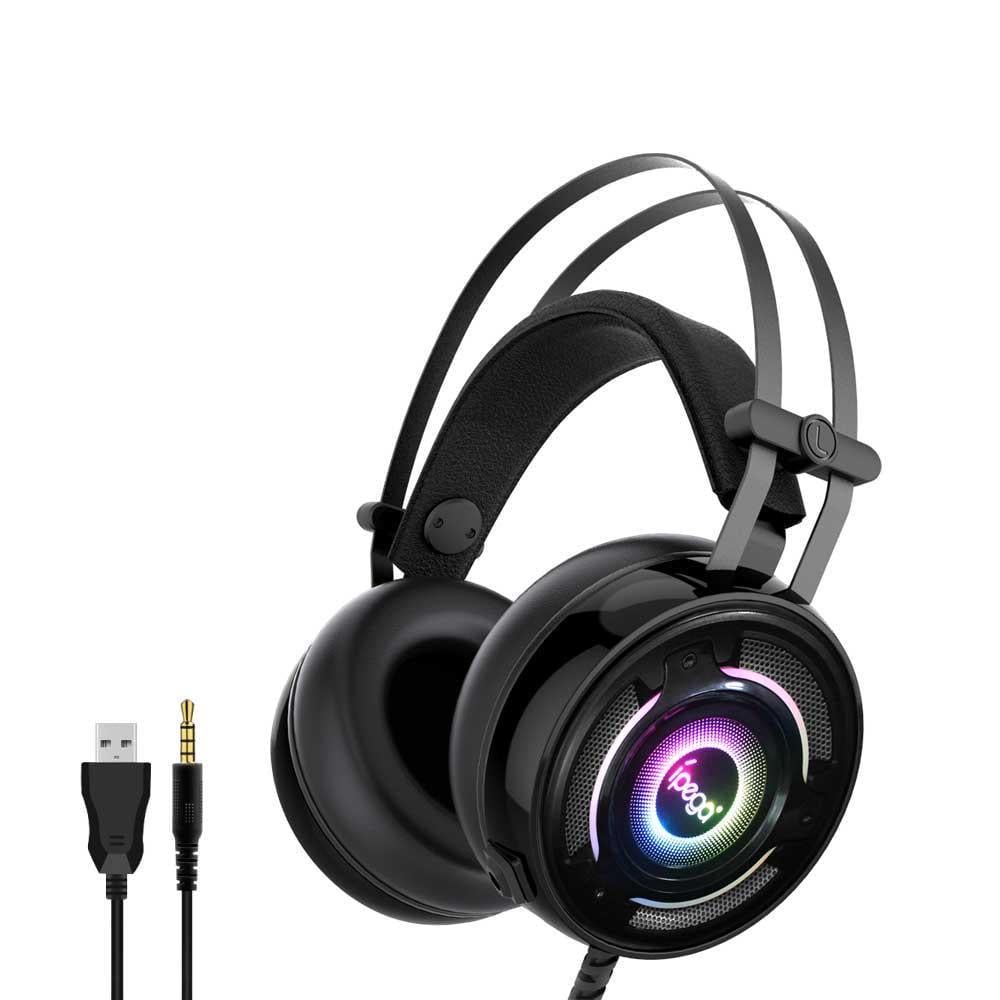 Навушники ігрові із шумозаглушенням iPega PG-R008 Gaming with RGB LED 3,5 мм Noice Reduction (2005116440)
