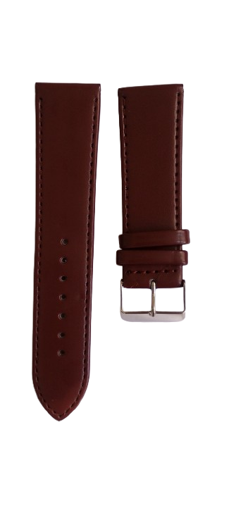 Ремешок для часов кожаный гладкий 24 мм L-175 мм Коричневый (3737) Ремешок для часов кожаный гладкий 24 мм L-175 мм Коричневый (3737)