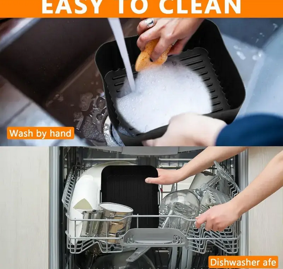 Форма силиконовая вкладыши для фритюрниц 2 шт SAM-2290 Черный 20.5см - фото 2