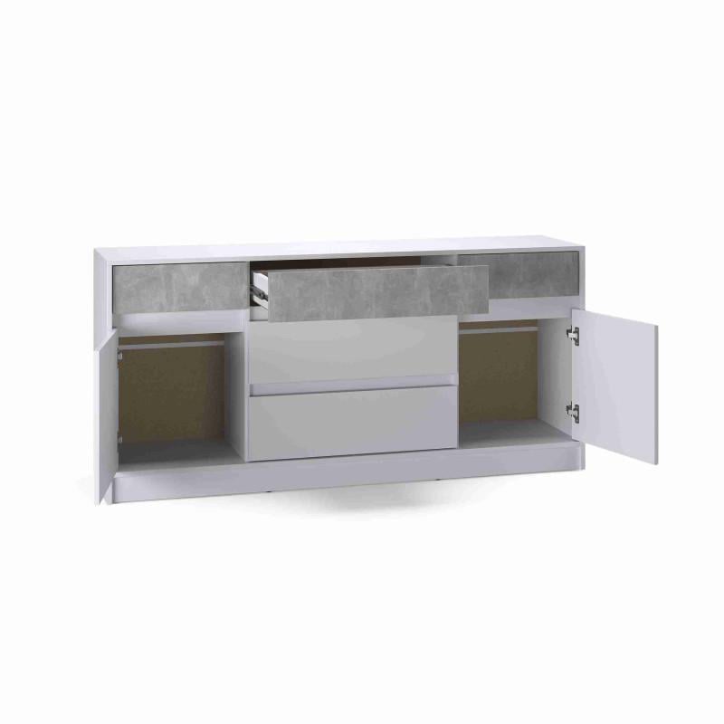 Комод 1600 Стайл 1602x390x754 мм Белый/Бетон - фото 2 Комод 1600 Стайл 1602x390x754 мм Белый/Бетон - фото 2