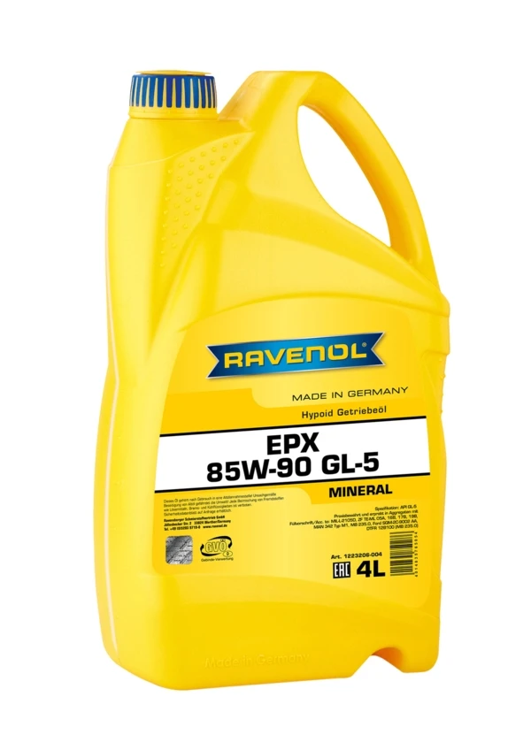 Трансмиссионное масло RAVENOL EPX 85W-90 минеральное 4 л (1223206-004)