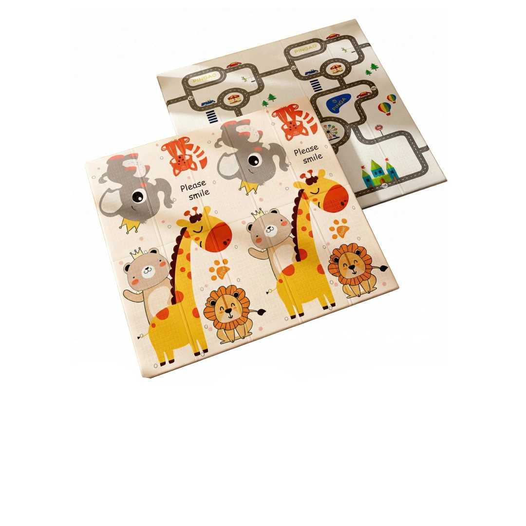 Ковер игровой детский LEOBRO двухсторонний с антискользящей поверхностью из полиуретановой пены 150x200x1 см (LB-1029)