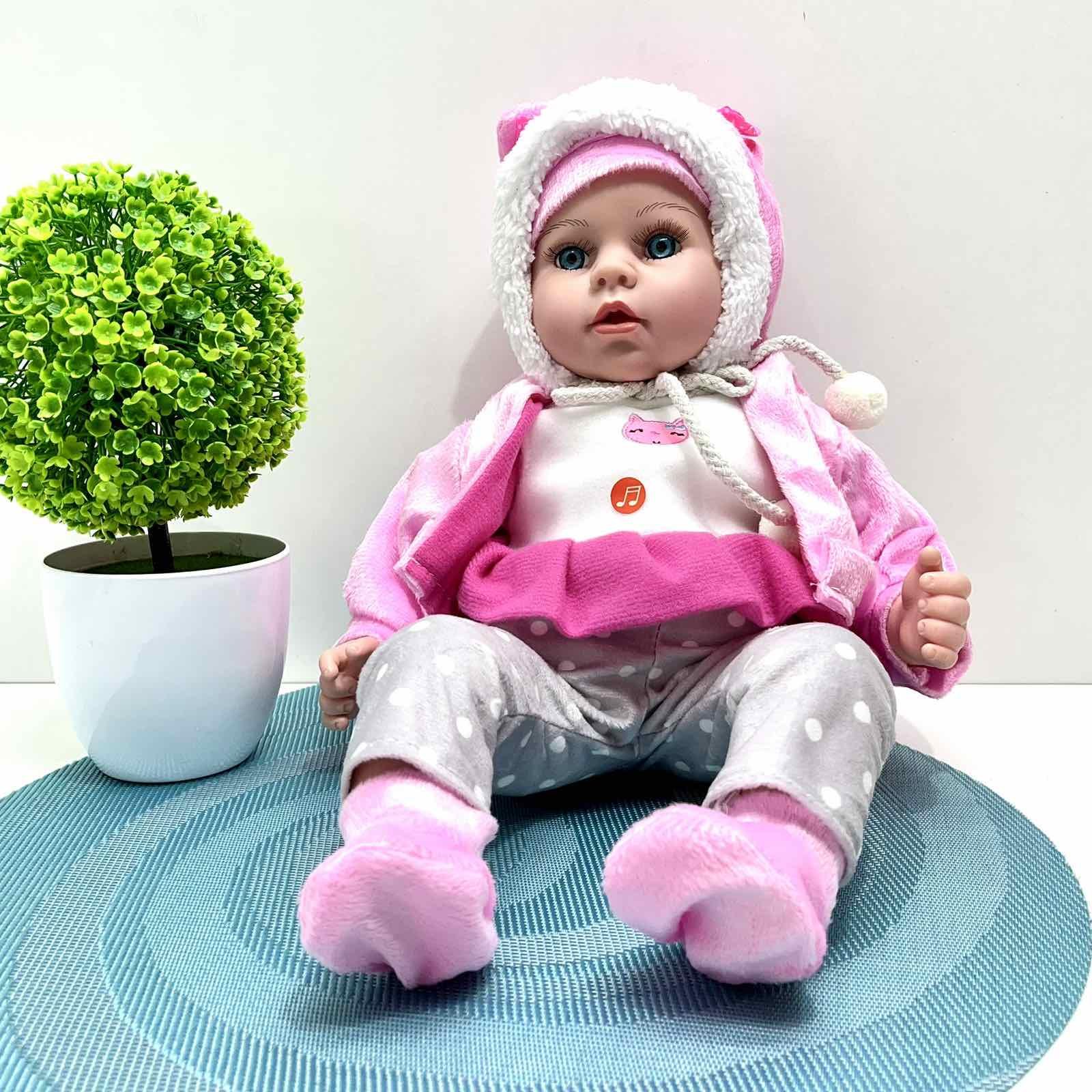 Пупс Страна Игрушек Чудо малыш воспроизводит веселые мелодии/люльки или фразы Розовый (PL-525-116)