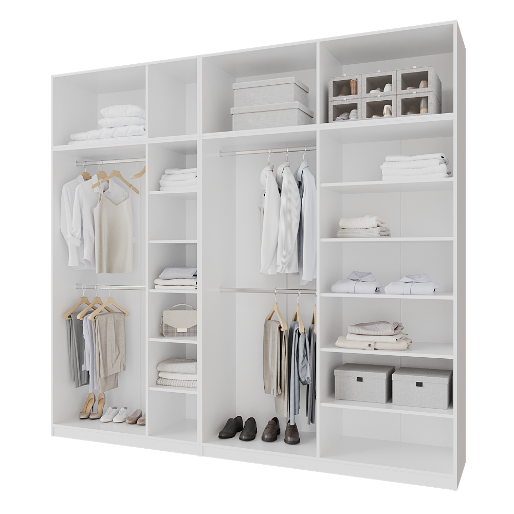 Шафа розпашна з антресолью Меблітренд Чиназес Чиа-2800.5 2800х500х2550 мм Білий (27352477) - фото 3 Шафа розпашна з антресолью Меблітренд Чиназес Чиа-2800.5 2800х500х2550 мм Білий (27352477) - фото 3