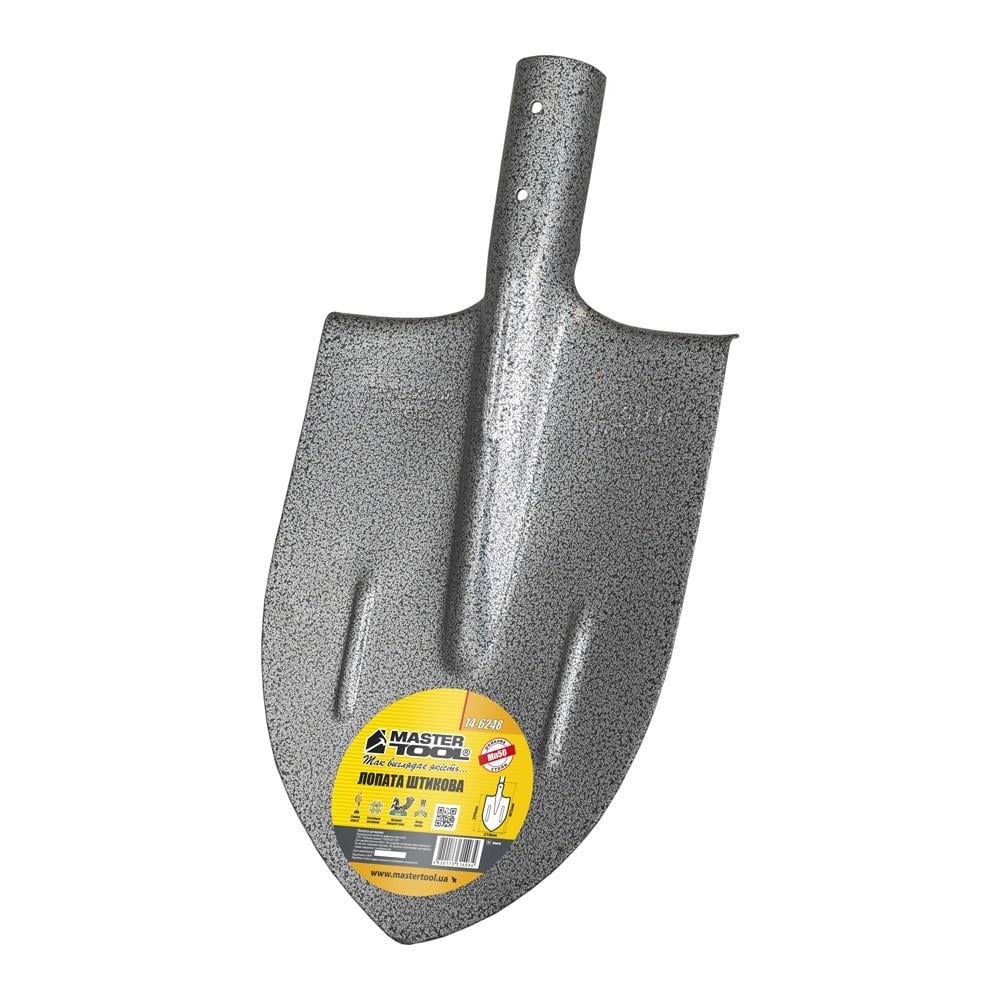 Лопата штикова MasterTool молоткове фарбування 210х290х405 мм 0,7 кг