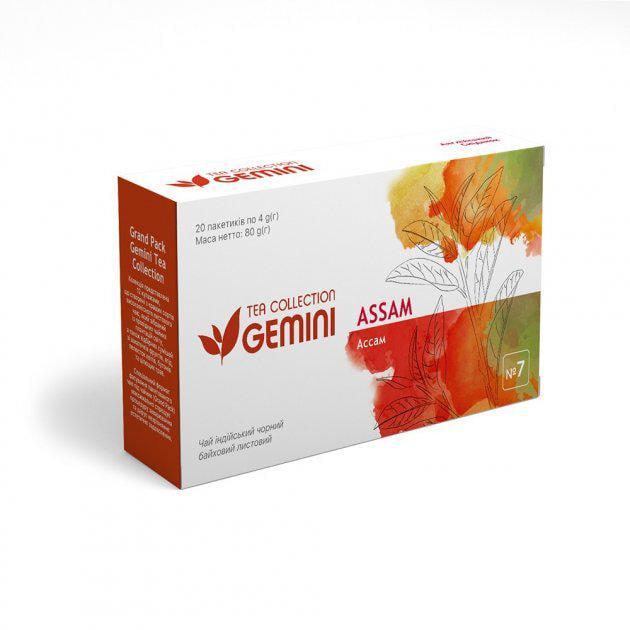 Чай чорний пакетований Gemini Tea Collection Grand Pack Ассам 20х4 г (4820156430836)