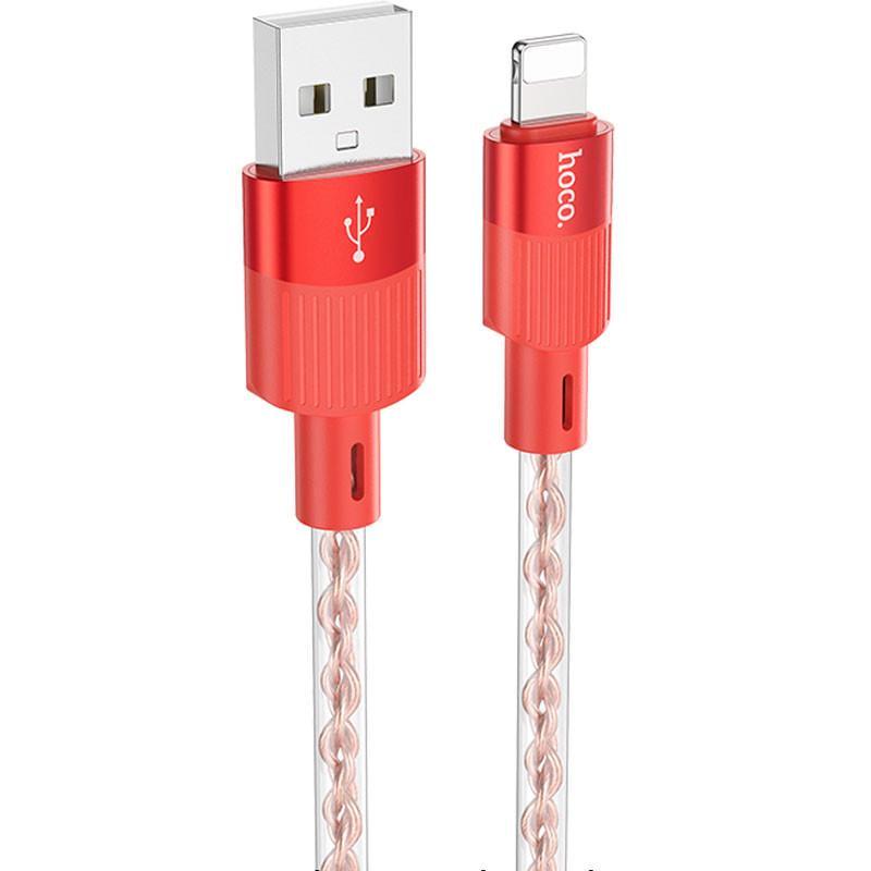 Дата кабель Hoco X99 Crystal Junction USB to Lightning 1 м Red (00000066112_2)