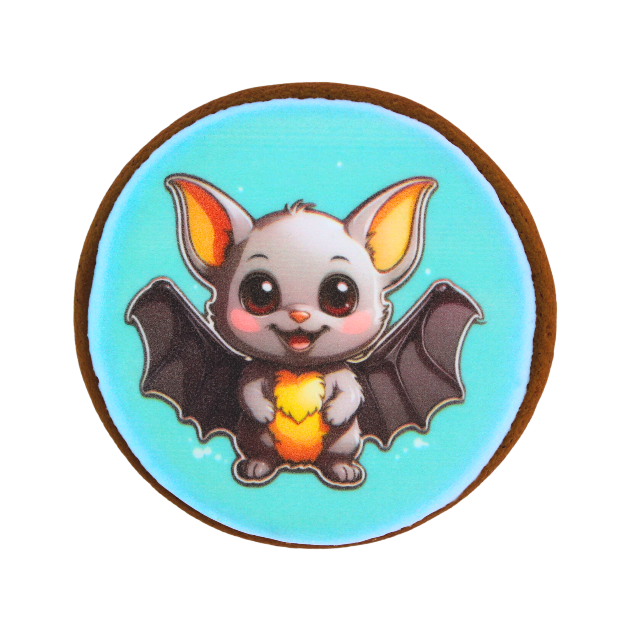 Пряник з принтом Крафт Печиво Геловін Кажан №2 45 г