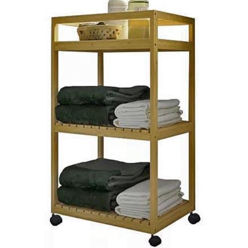 Этажерка для ванной из дерева на колесиках Андоли Сиена (АБТ-002405)