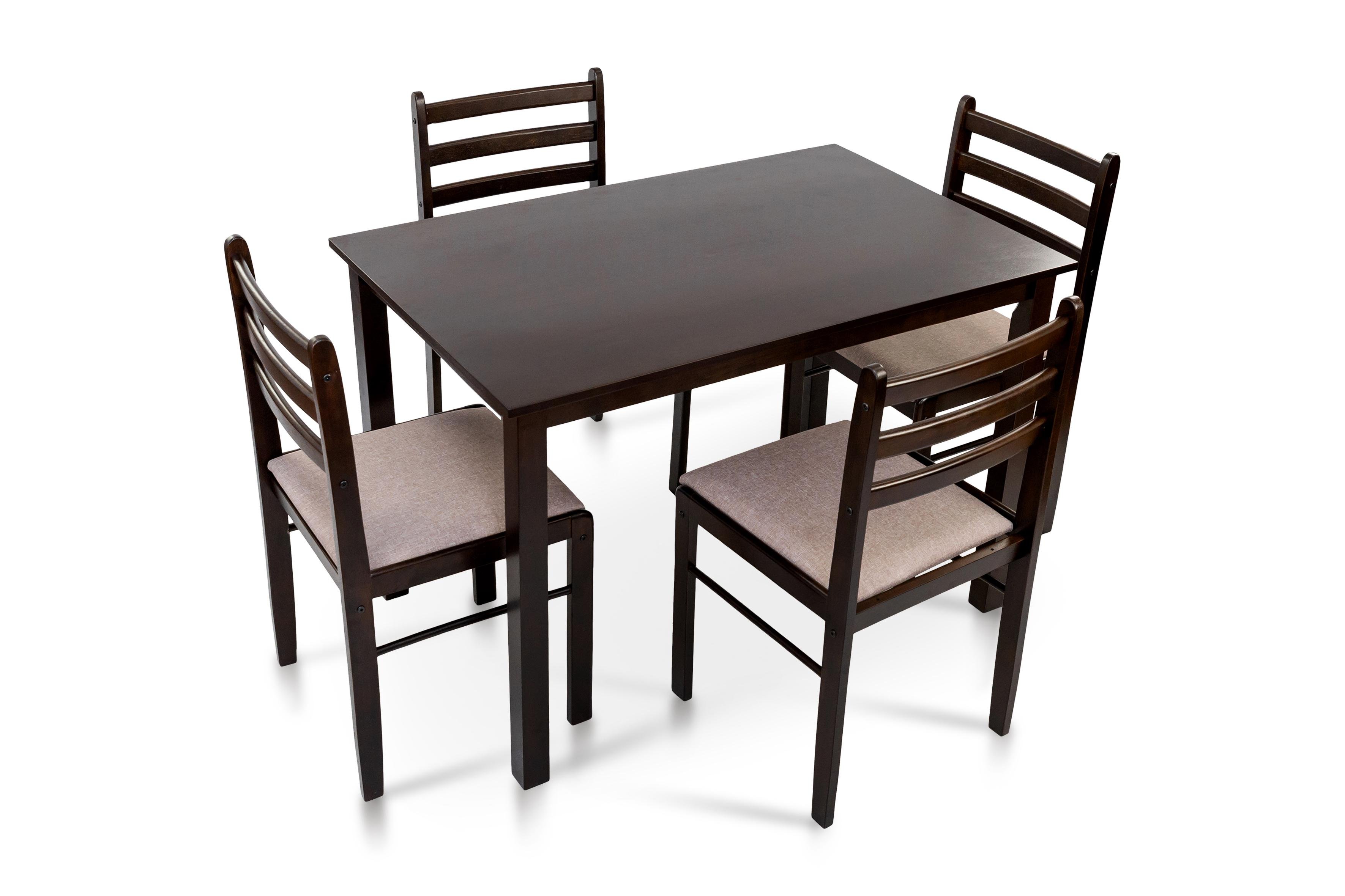 Комплект кухонний JERSIE стіл і 4 стільці Горіх темний - фото 4