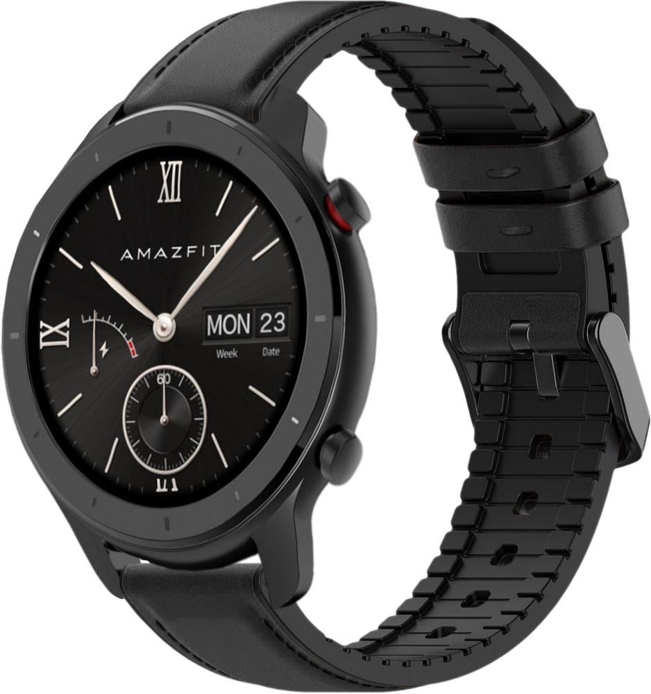 Ремешок кожаный Tamyx для Amazfit GTR 42 мм Black (31595-2B)