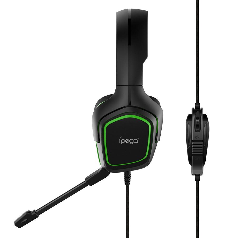 Наушники игровые iPega Gaming PG-R006G 108 дБ Black/Green - фото 3