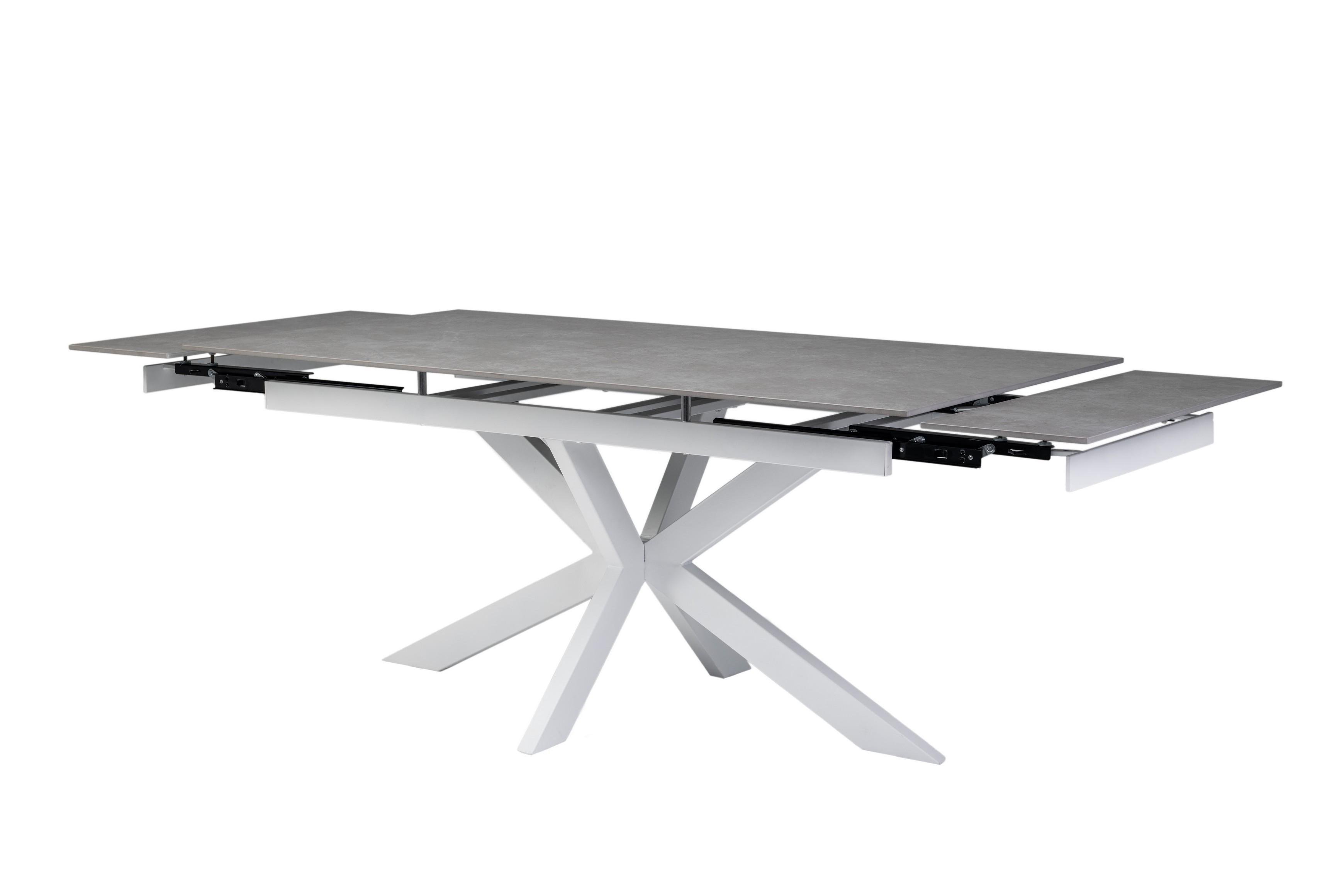 Стол обеденный раздвижной Vetro Mebel Тициано 1700-2200x900x760 мм Деликато грей/белый (TМL-1150) - фото 3 Стол обеденный раздвижной Vetro Mebel Тициано 1700-2200x900x760 мм Деликато грей/белый (TМL-1150) - фото 3