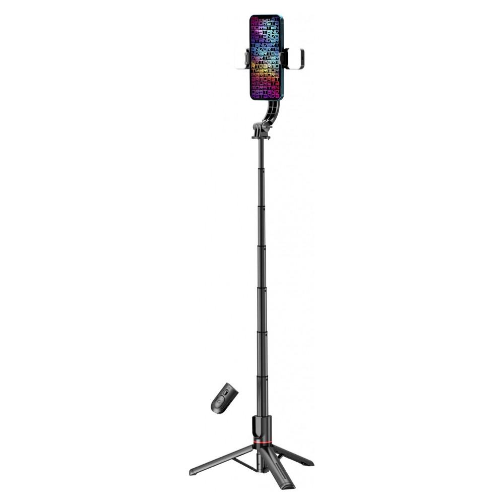 Трипод-монопод ArmorStandart Tripod Monopod Selfie Stick Bluetooth ASM11 Double LED Black (ARM79275) - фото 3