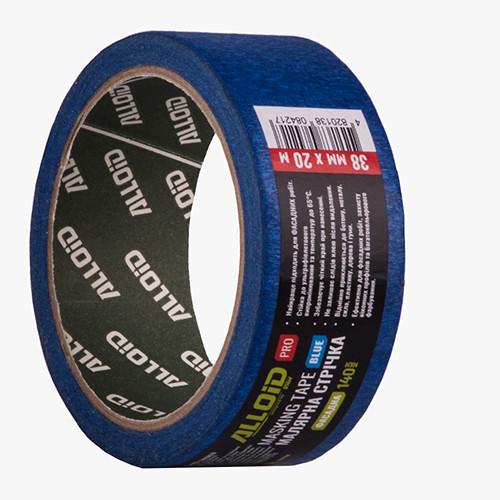 Лента малярная Alloid Pro фасадная 38 мм х 20 м 140 мкм Синий