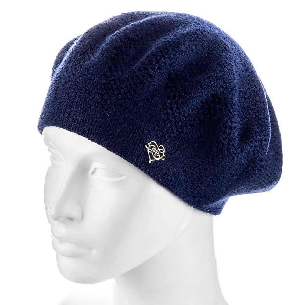 Берет женский Zolly ZH195 вязаный Синий