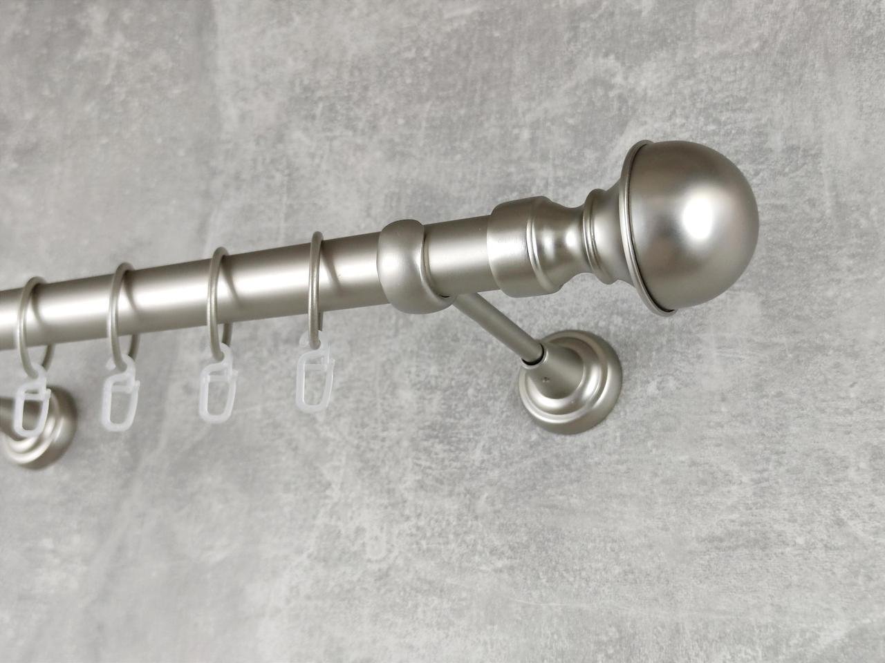 Карниз MStyle металлический для штор однорядный Бостон 25 мм гладкий 200 см Сатин (5011434)