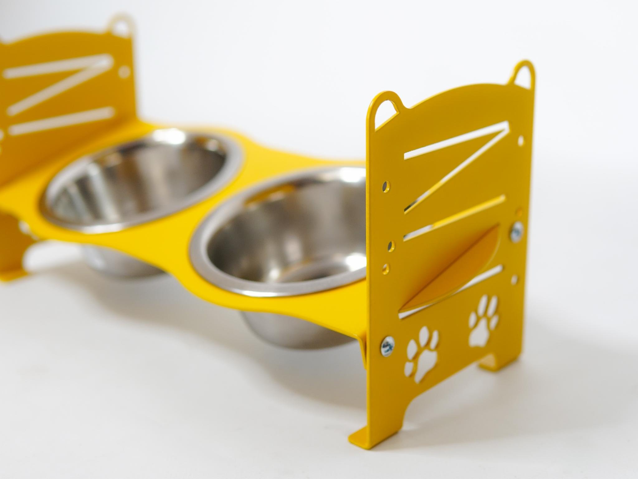Кормушка для котов разборная-регулируемая 61-137 мм 0,45 л Желтый (1024584к) - фото 8