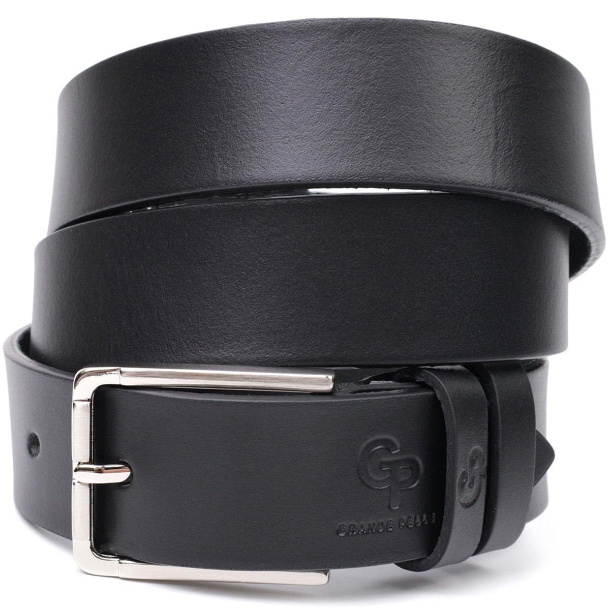 Пояс брючный Grande Pelle Belt 11676 из натуральной кожи Черный