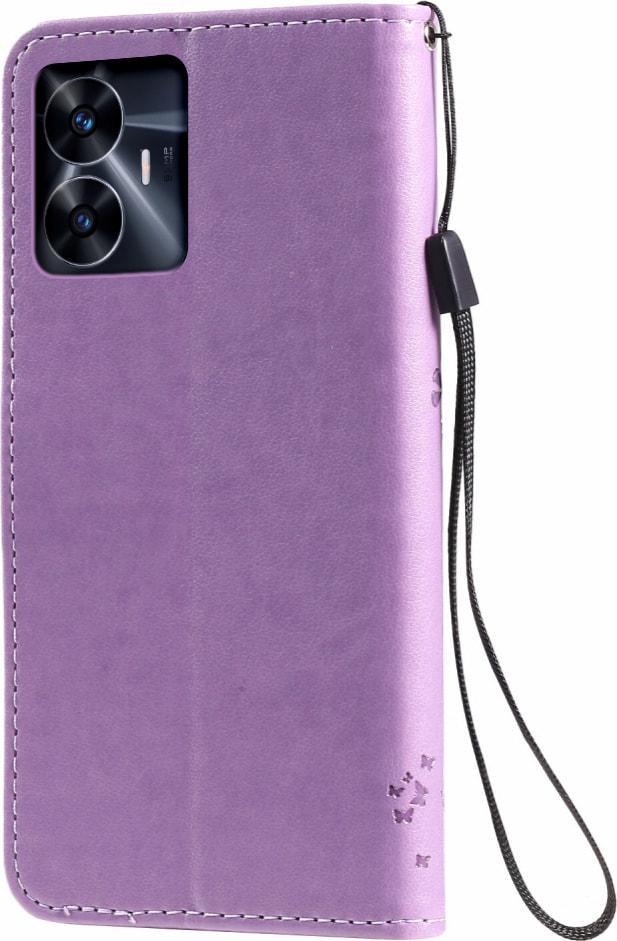 Чохол книжка Realme C55 Кіт та Дерево Lilac (33330-3B) - фото 2