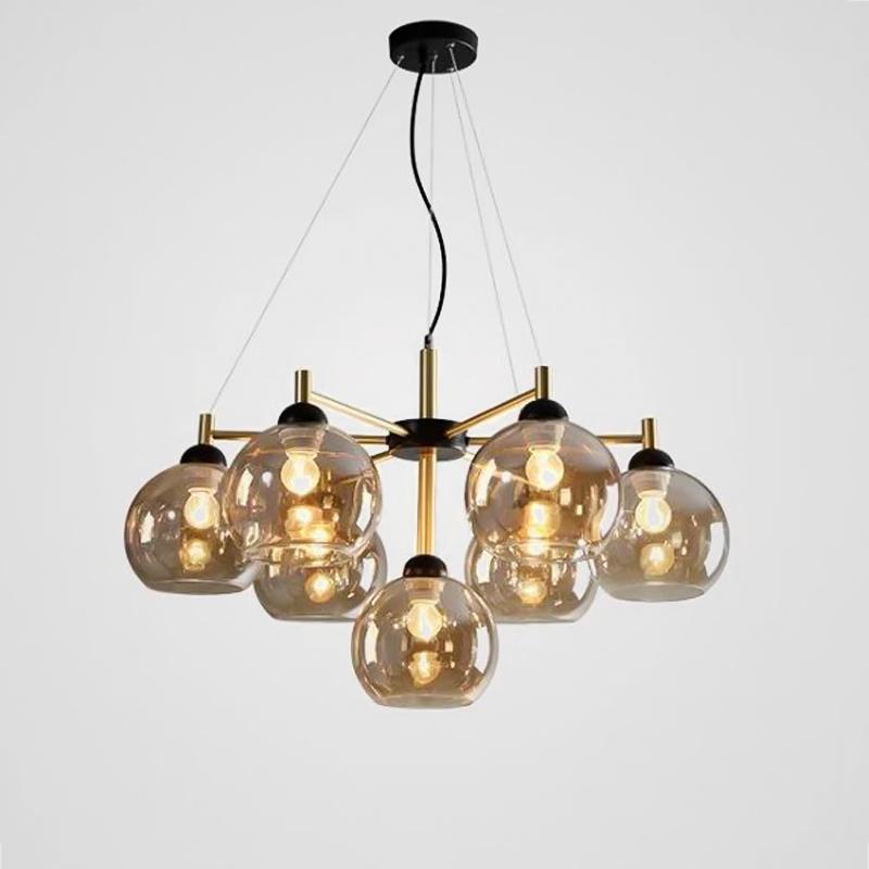 Люстра підвісна Light House NM-17178/6+1 Чорний/Бронзовий