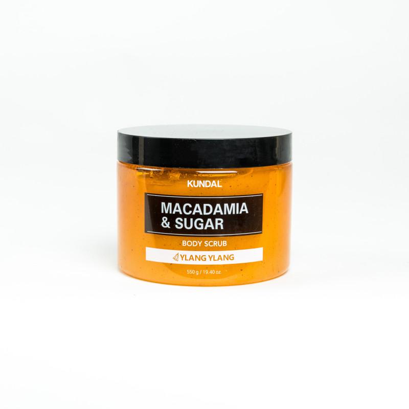 Скраб для тіла цукровий Kundal Macadamia & Sugar Body Scrub Ylang Ylang Іланг-Іланг 550 г (749046)