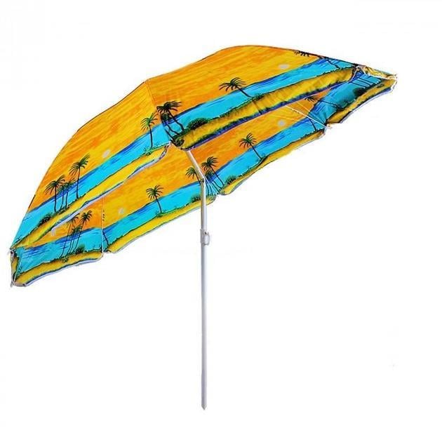 ᐉ Зонт пляжный с наклоном Umbrella Пальмы 180 см (1203070784)