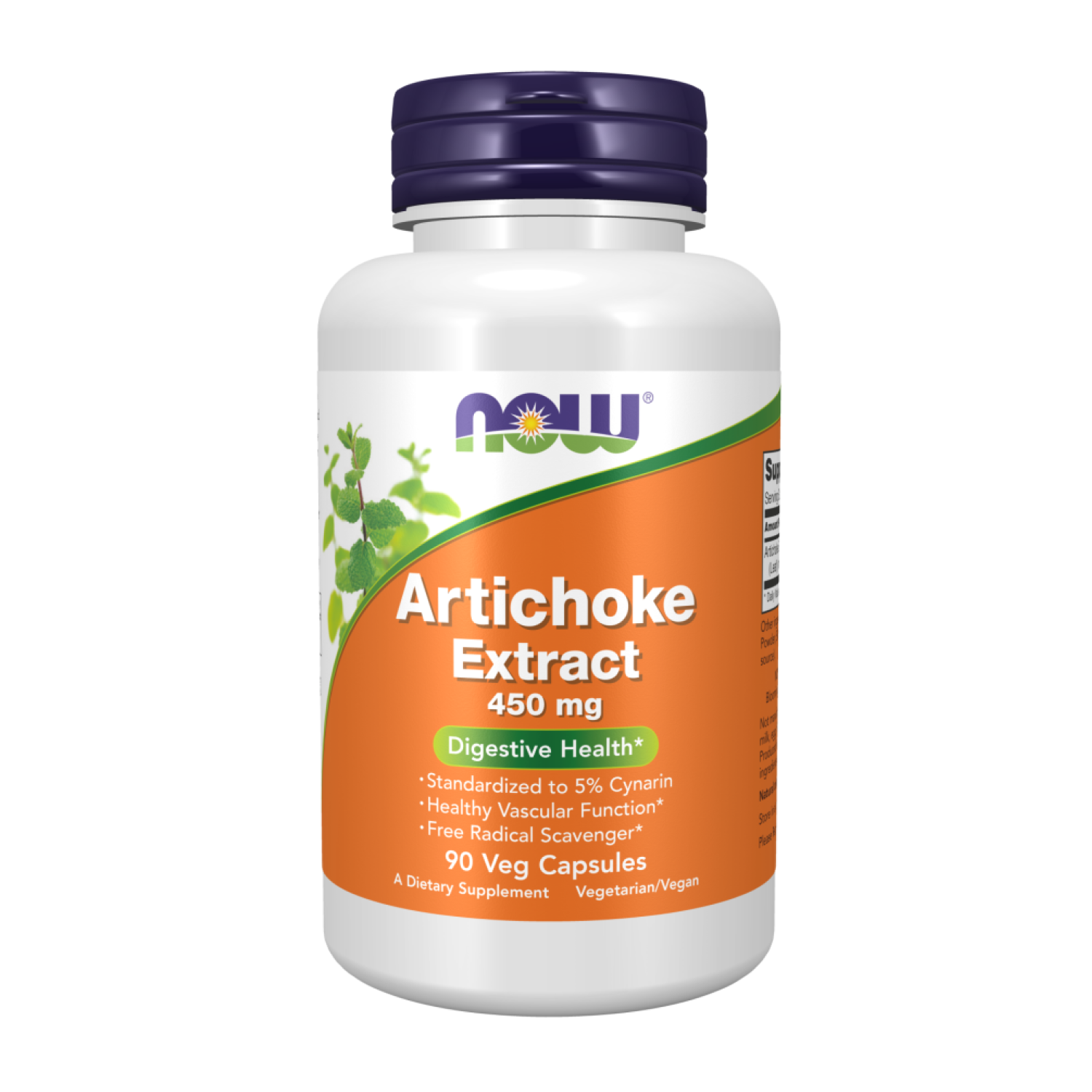 Артишокический экстракт для пищеварения Now Foods Artichoke Extact 450 мг 90 капс. (CO002807)