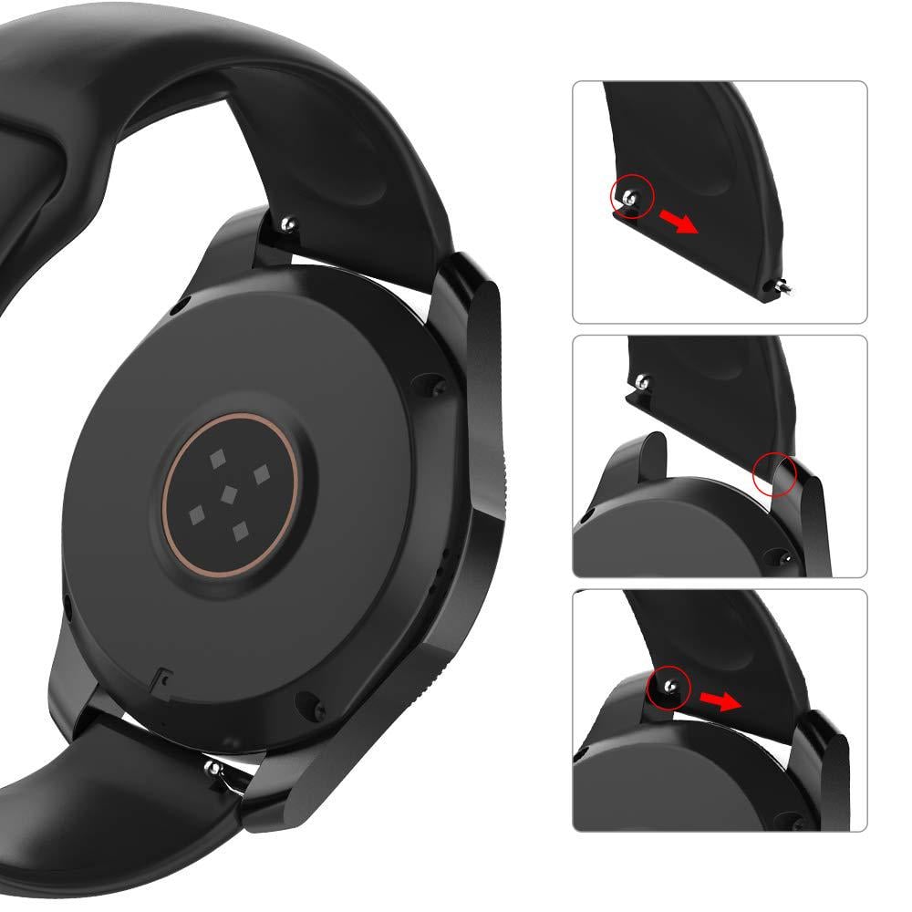 Ремешок силиконовый BeWatch для смарт часов 22 мм Черный (1020301) - фото 5