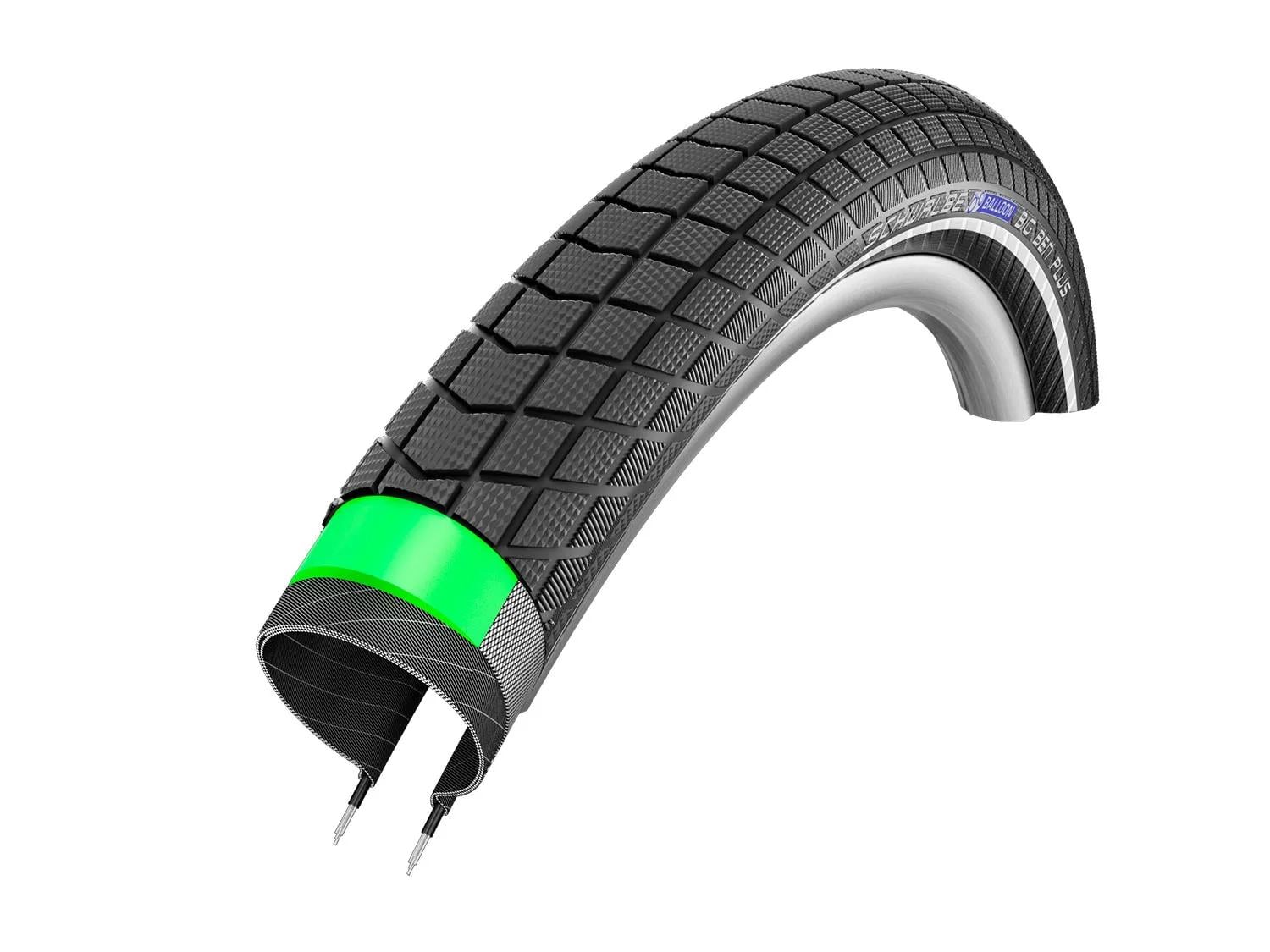 Покрышка велосипедная Schwalbe BIG BEN PLUS GreenGuard SnakeSkin B/B-SK+RT HS439 EC 67EPI 40B 28"x2,15"/55-622 (TIR-41-07)