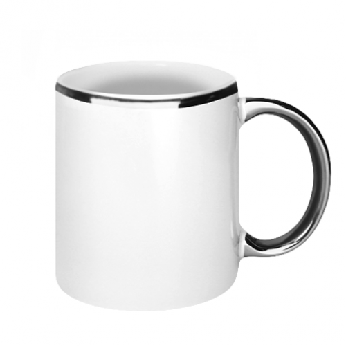 Чашка с каймой Rust Art 320 мл Белый с серебристым (19331880-80-49680) - фото 2