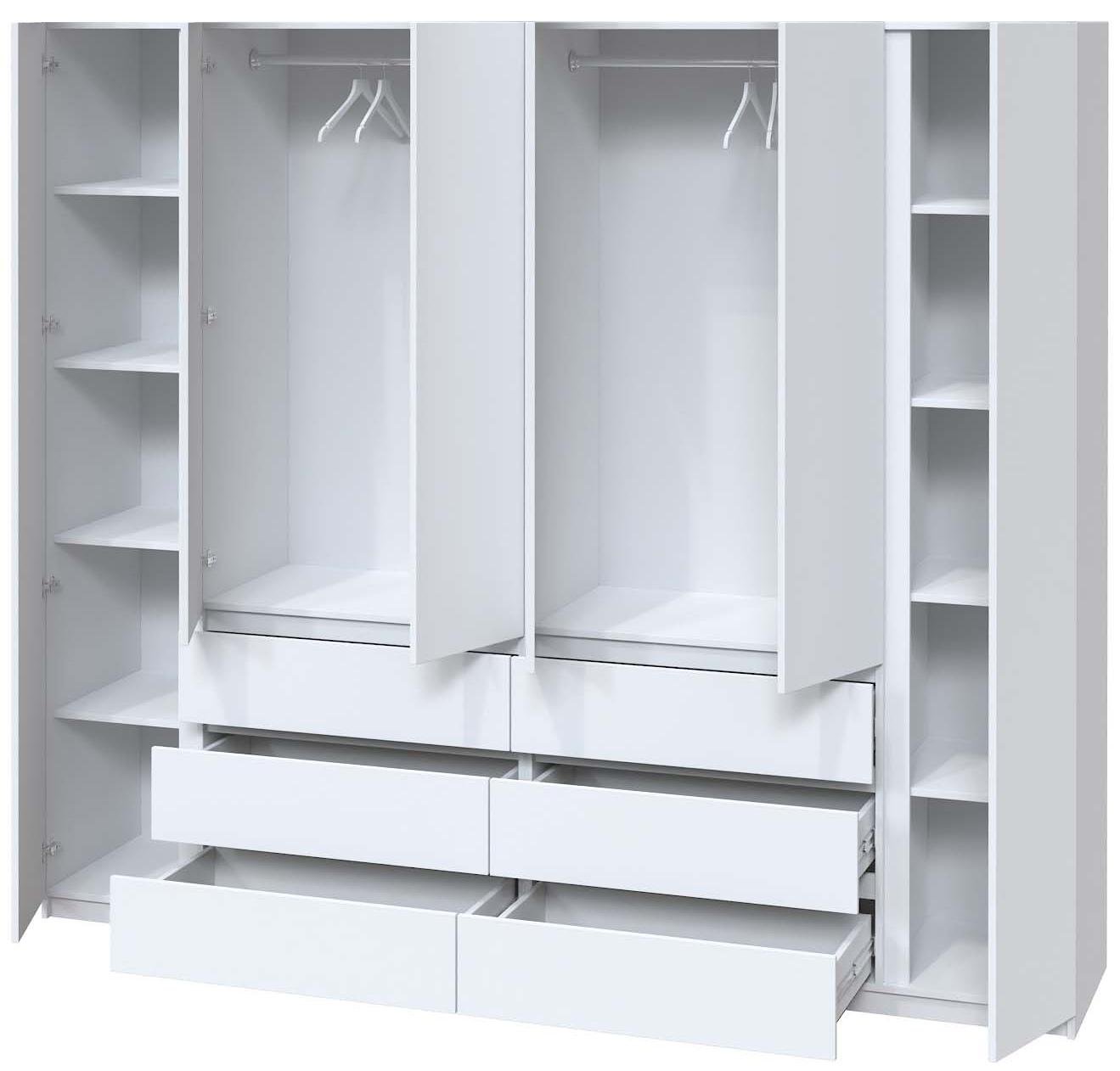 Шафа Майстер Форм Брайт з ящиками 2400х520х2000 мм Білий (32425) - фото 2 Шафа Майстер Форм Брайт з ящиками 2400х520х2000 мм Білий (32425) - фото 2