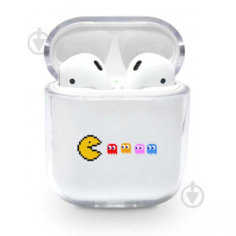 Прозрачный силиконовый чехол Apple AirPods с рисунком - Pac-Man (KAP1212)