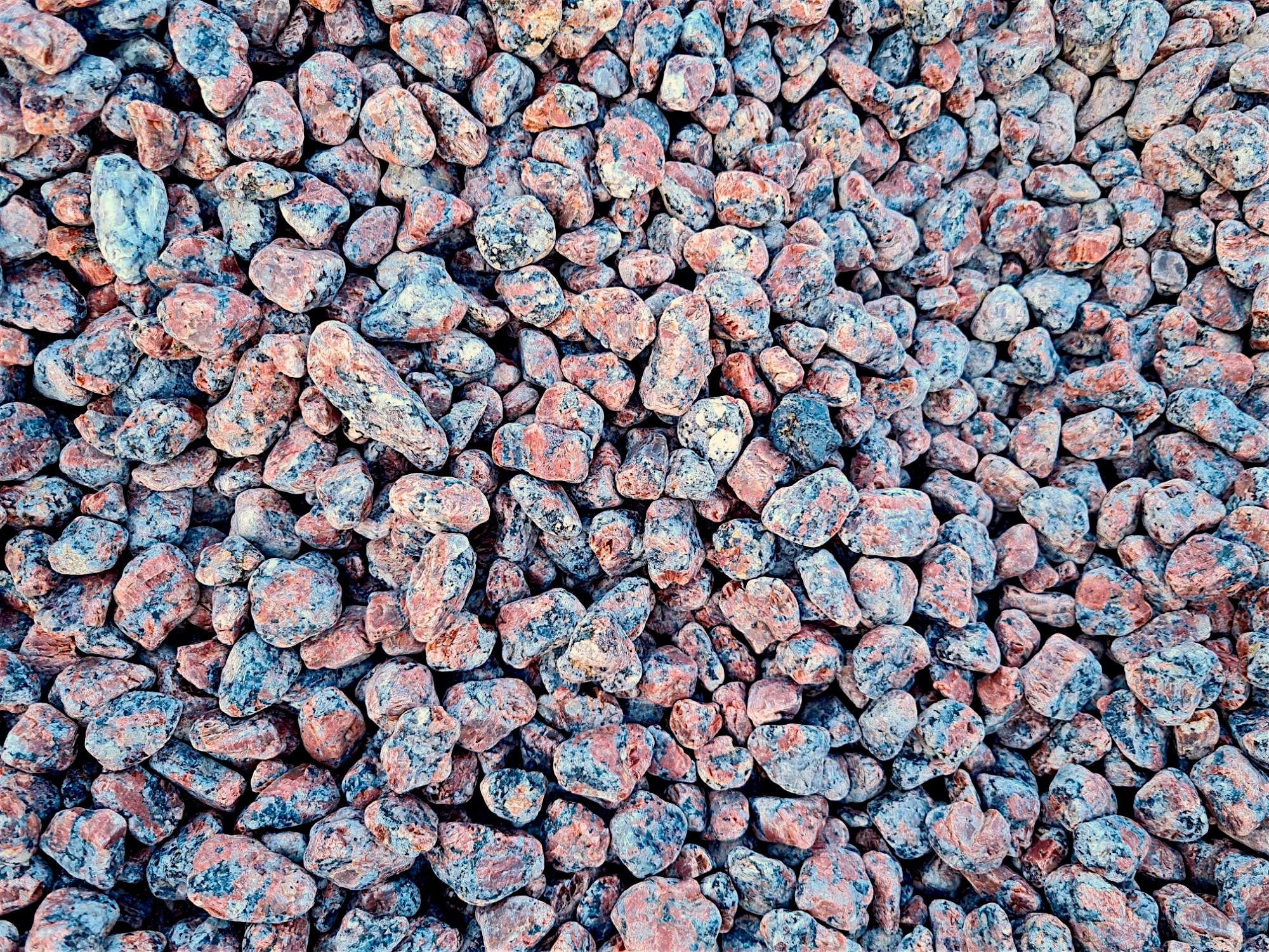 Галька для памятников и ландшафта VOLCANIC FIRESTONE фр. 1-2 см 20 кг round Red