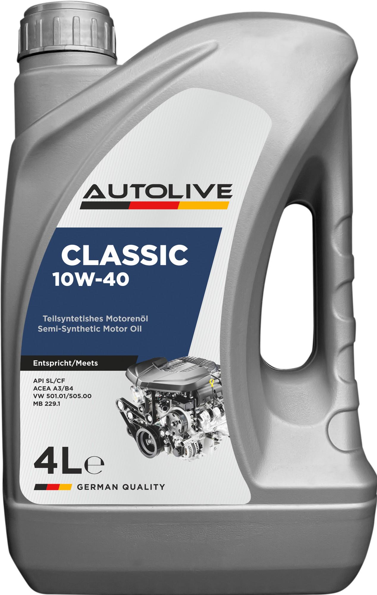 Моторное масло AUTOLIVE CLASSIC Semy Synthetic 10W-40 4 л