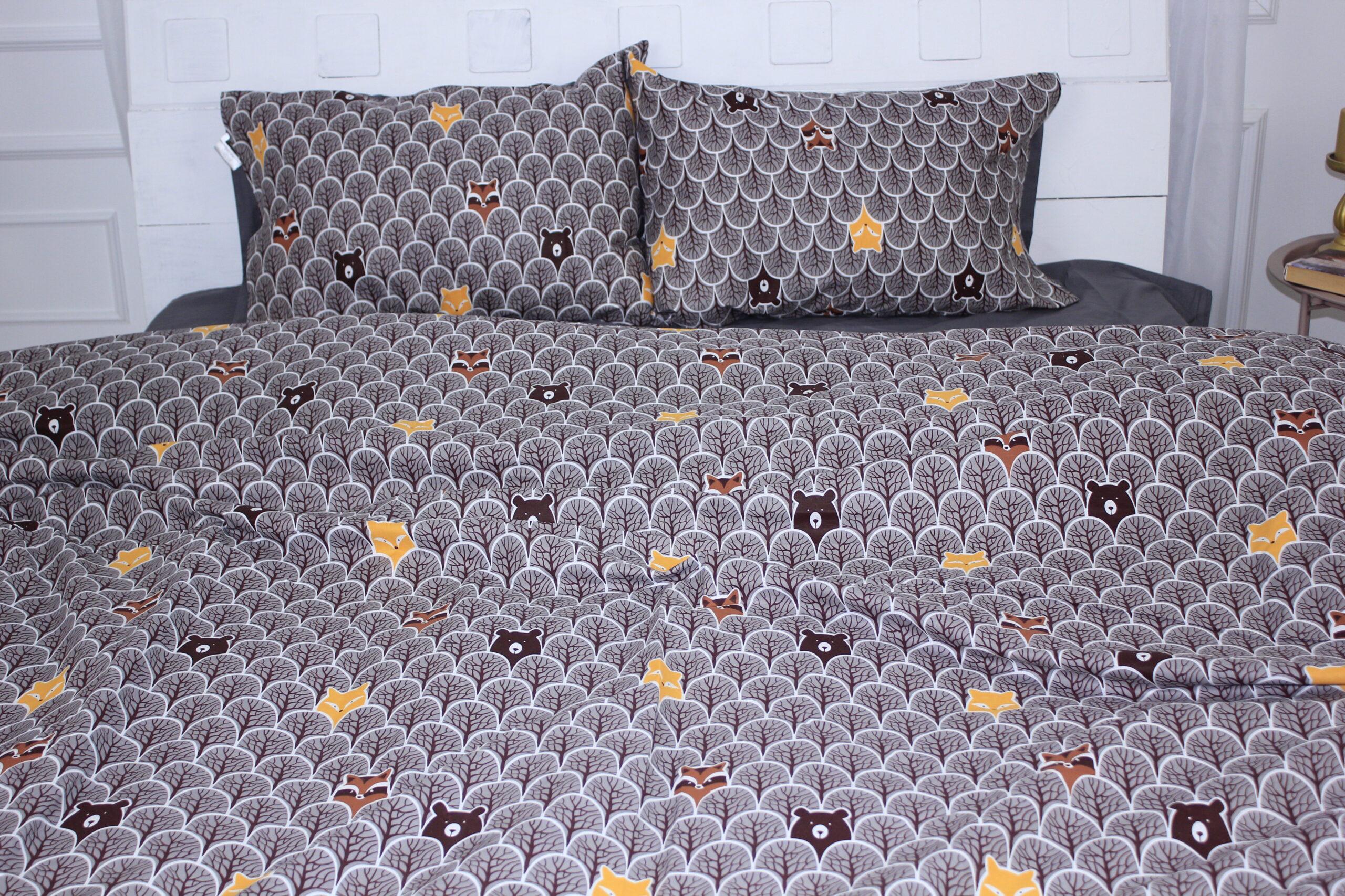 Комплект постельного белья MirSon 17-0526 Fabulous forest grey King Size бязь 220x240 см (2200003667462)