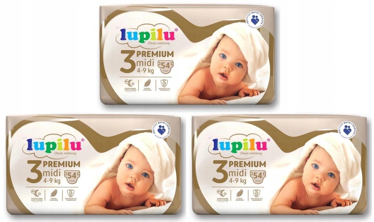 Підгузки дитячі Lupilu Premium Midi р. 3/вага 4-9 кг 108 шт. (1608941046)