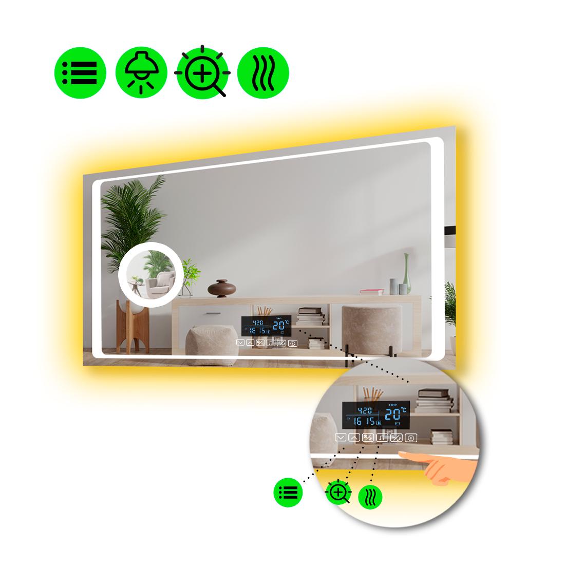 Зеркало с LED подсветкой Emma с Smart-блоком 110x70 см (8995068)