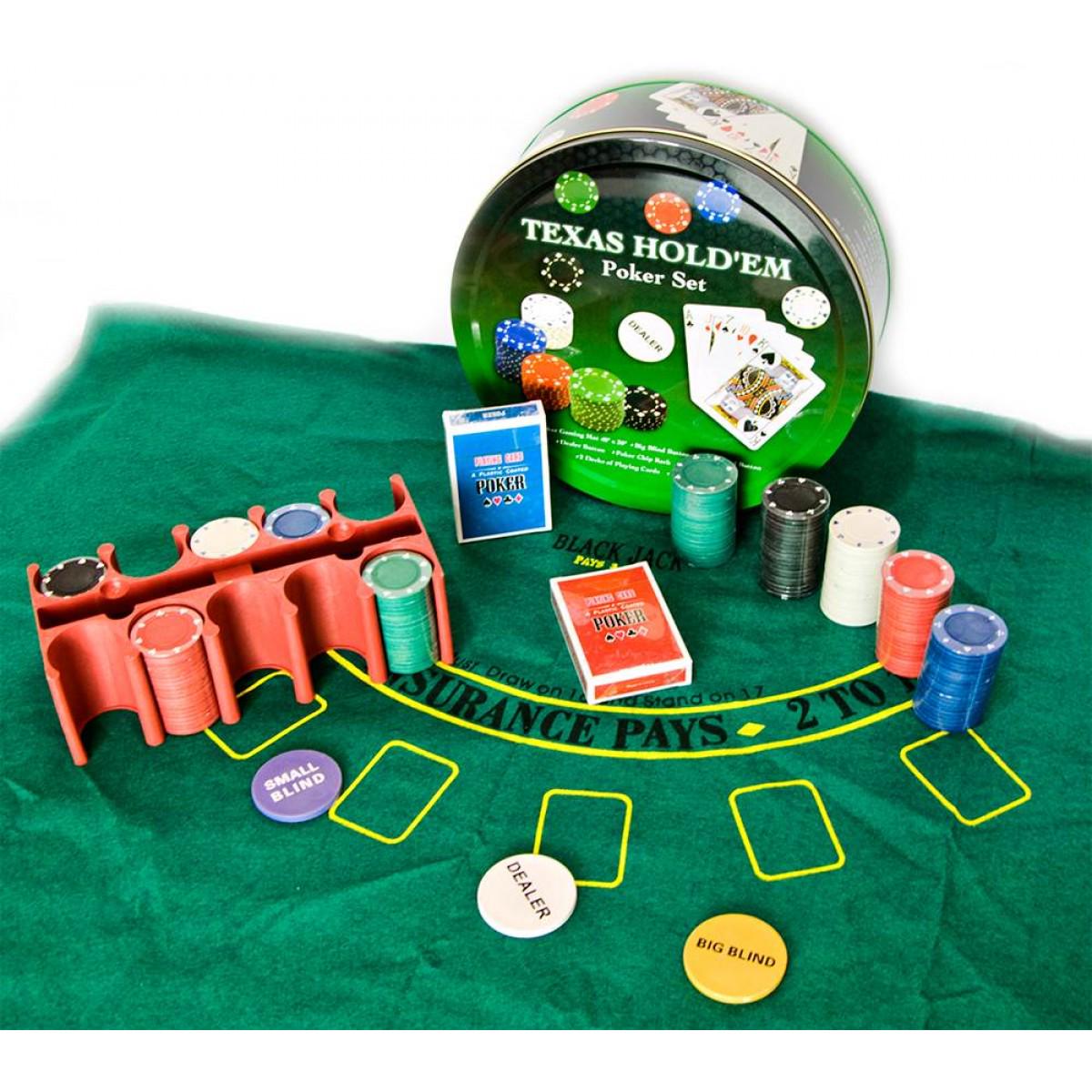 Набор для покера Darshan 200 фишек/сукно/две колоды карт (23717)