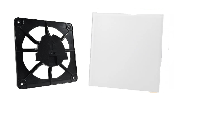 Вентиляционная решетка AirRoxy dRim grill и пластиковая ABS панель Белый глянцевый (02-380183)