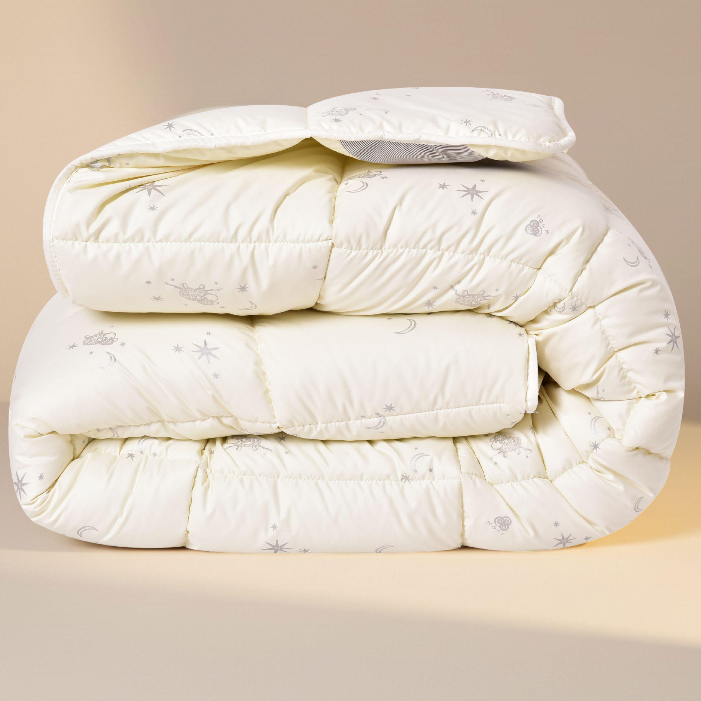 Одеяло шерстяное SEI DESIGN 370 гр/м2 евро 200х220 см Молоко (27035)