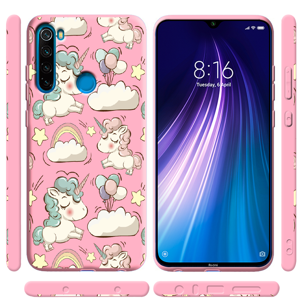 Чехол Boxface Xiaomi Redmi Note 8 Unicorns Розовый силикон (38214-cc2-38684) - фото 2