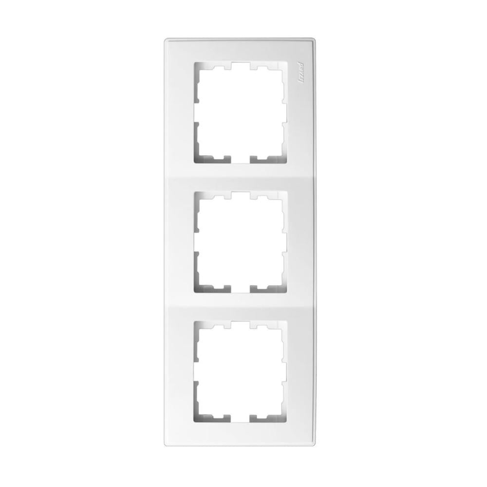 Рамка Lezard Lesya 3-местная вертикальная Белый