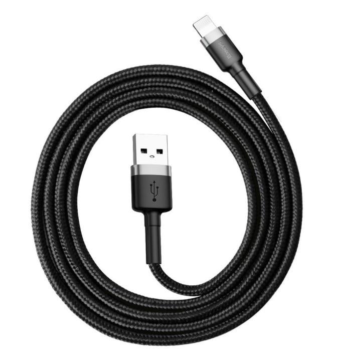 USB кабель BASEUS Lightning cafule 2.4A 1 м Black - фото 1