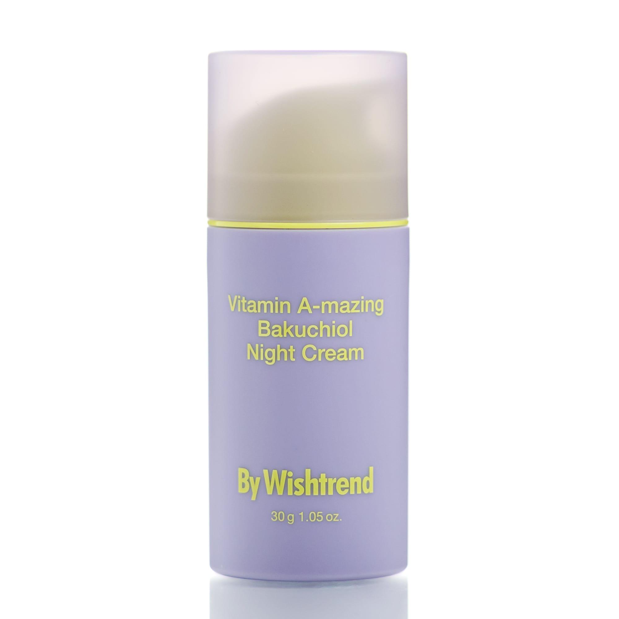 Крем з ретиналем і бакучіолом нічний By Wishtrend Vitamin A mazing Bakuchiol Night Cream 30 мл