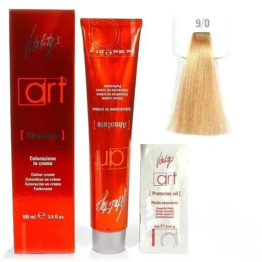 Крем-краска для волос с масляным коктейлем Vitality’s Art Absolute Hair Color Cream 9/0 Очень светлый блондин 100 мл